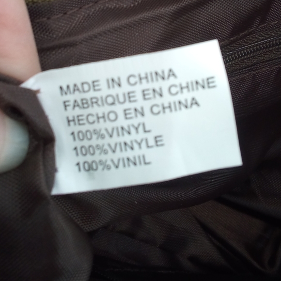 NWOT Vintage Brown Faux Crocodile Pendant Small Hobo Shoulder Bag - Picture 9 of 12